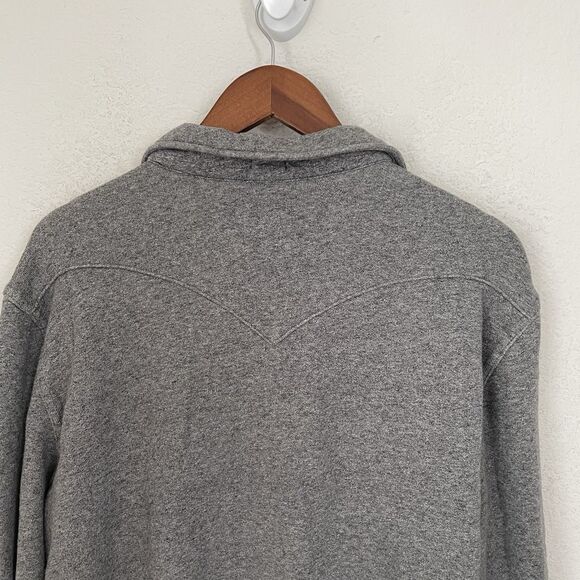 Levi's Knit Shacket Mens XL Gray Casual Comfy Retro 90s Y2K Button Snap - Picture 3 of 8
